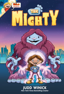 Comic book cover featuring a large creature and a girl with glowing hands in front of a city skyline.