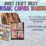 image of mosaic boards to promote the library event