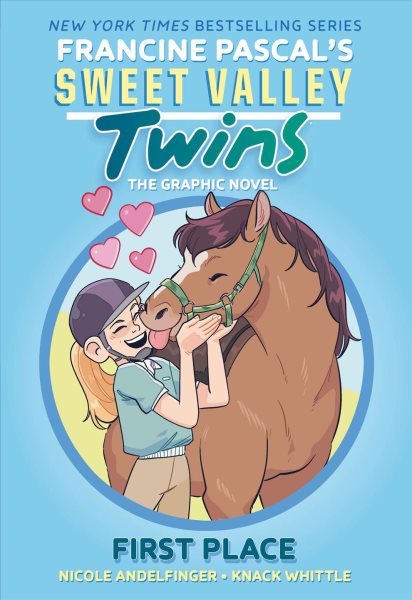 Book cover of "Sweet Valley Twins: The Graphic Novel" showing a girl and a horse affectionately interacting.